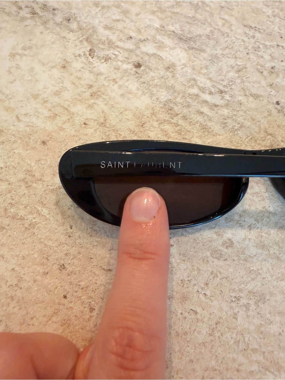 Saint Laurent Black Oval Sunglasses - Picture 5 of 11